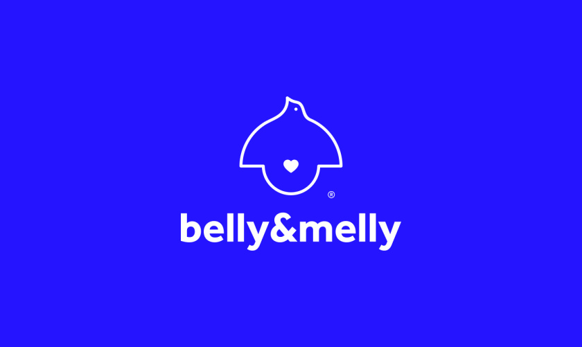 belly&melly 母嬰用品品牌logo設計vi設計，小鳥+燈泡+心形