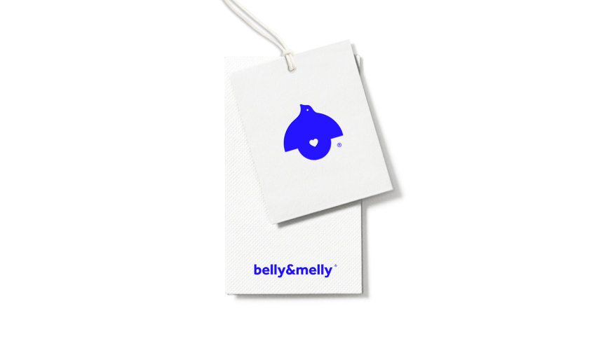 belly&melly 母嬰用品品牌logo設計vi設計，小鳥+燈泡+心形