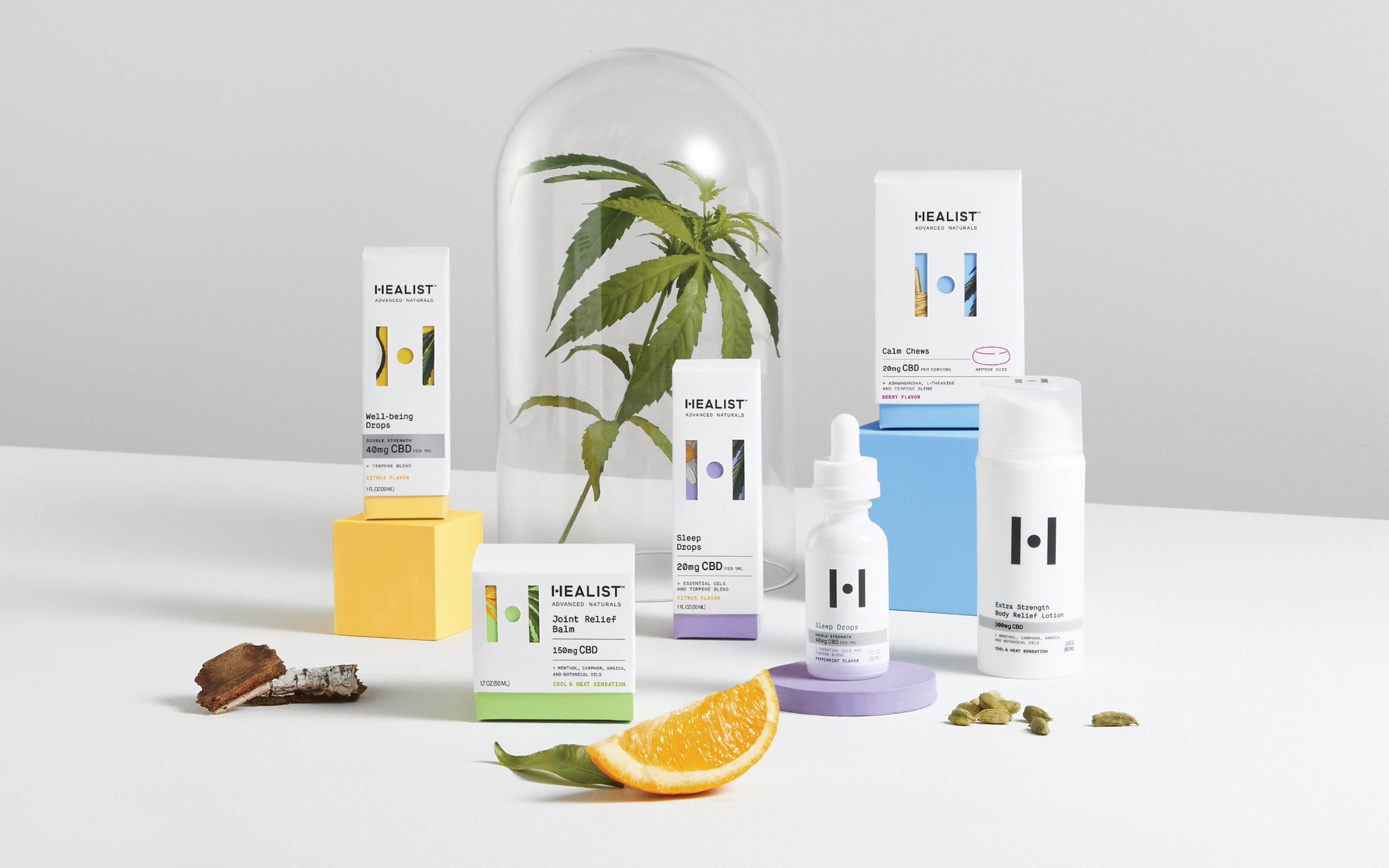 Healist大麻二酚CBD草本保健品藥品包裝設(shè)計(jì)，自然植物與現(xiàn)代科學(xué)的平衡