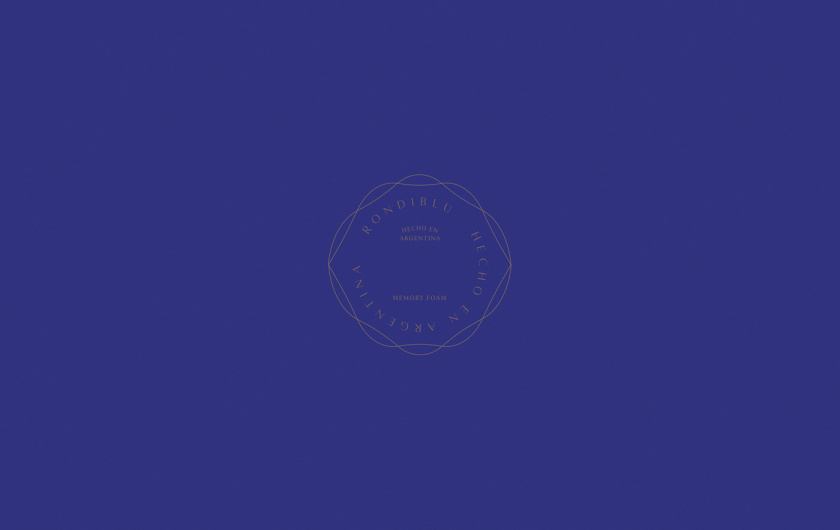 RONDIBLU 床墊睡眠產品品牌形象vi設計，交織的紡織與床墊波浪曲線