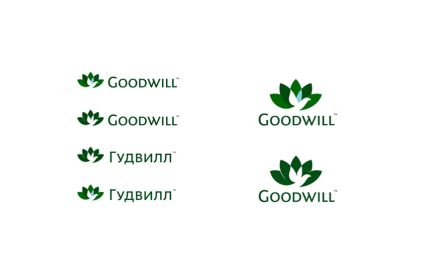 Goodwill 糧食面粉企業品牌logo設計與品牌形象識別設計，小鳥與花朵結合元素