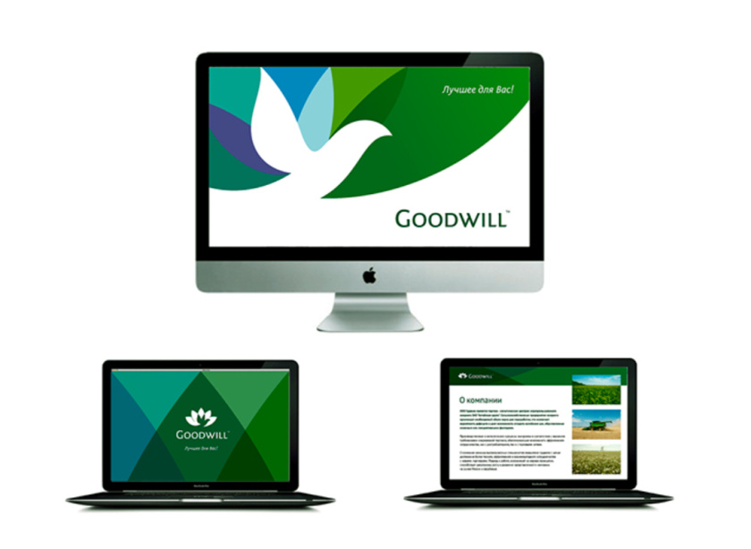 Goodwill 糧食面粉企業品牌logo設計與品牌形象識別設計，小鳥與花朵結合元素