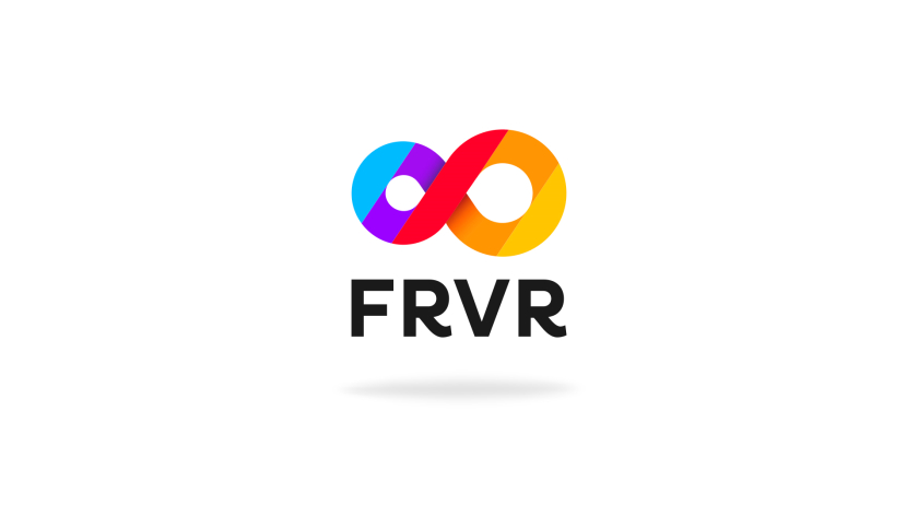 FRVR免費休閑游戲平臺網站品牌重塑,對角線顏色分割無窮大造型LOGO設計 FRVR免費休閑游戲平臺網站品牌重塑,對角線顏色分割無窮大造型LOGO設計