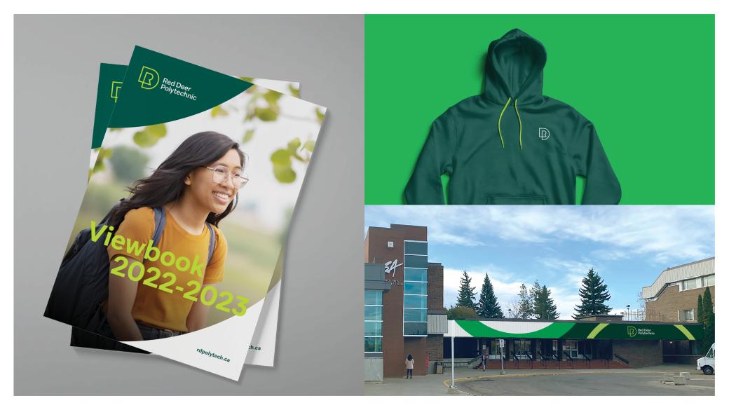 Red Deer 職業技術學院大學logo設計、學校品牌vi視覺形象設計