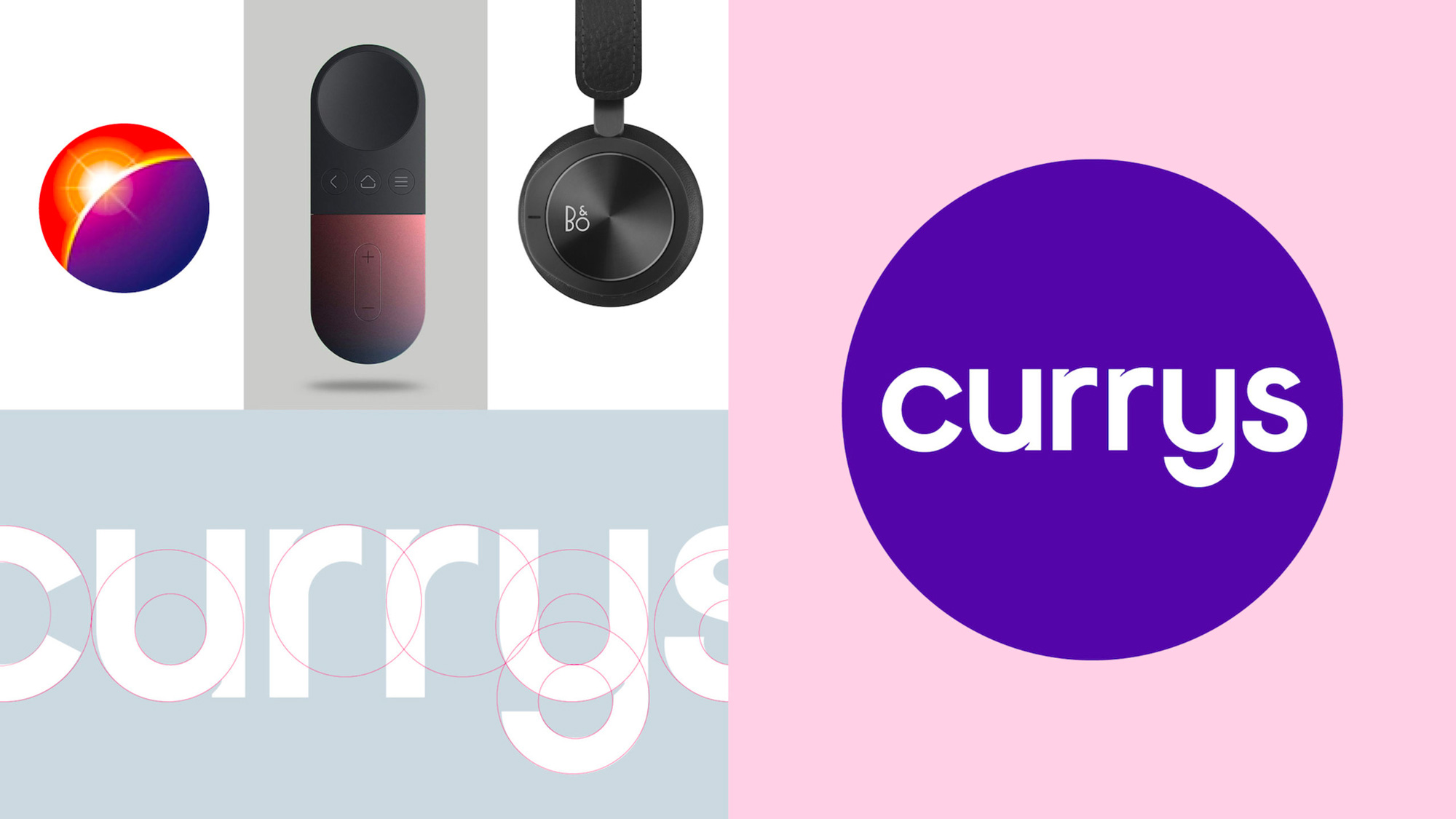 Currys 科技技術產品和服務全渠道零售商品牌logo設計vi設計“3D圓形圖形”-logo設計標準化制圖