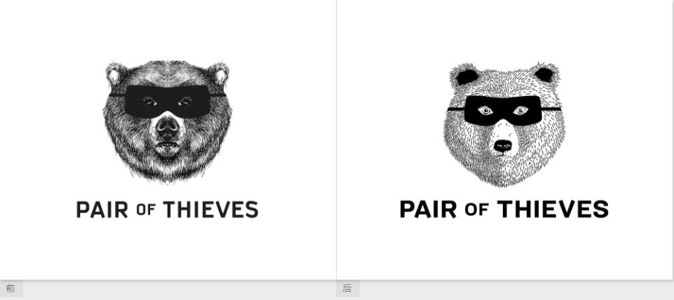 Pair of Thieves襪子內(nèi)衣公司品牌更新設(shè)計(jì)-面具熊logo設(shè)計(jì)