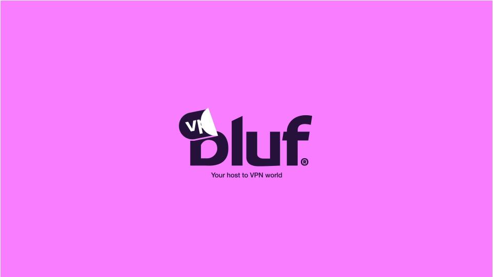 Bluf翻墻與隱私保護VPN軟件品牌設計-貼紙logo設計
