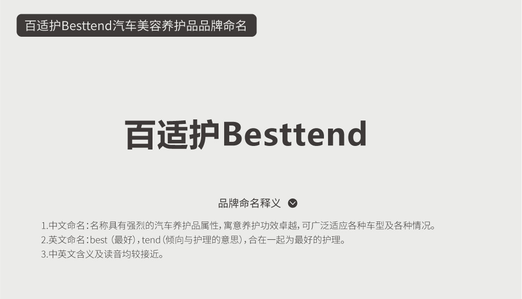 百適護汽車美容清潔養護品品牌命名