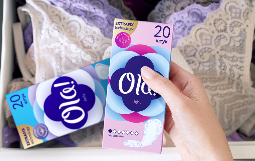 Ola衛生巾魔法師品牌定位與包裝設計”棉花花朵“核心視覺符號元素