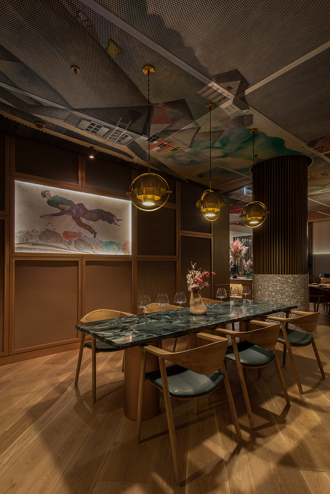高級沙加爾餐廳餐飲室內空間設計，藝術與奢華風格