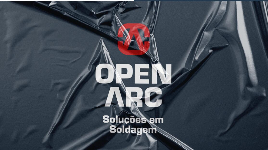Open Arc 焊接解決方案公司企業(yè)視覺形象識(shí)別設(shè)計(jì)，字母O+A電弧打開圖形