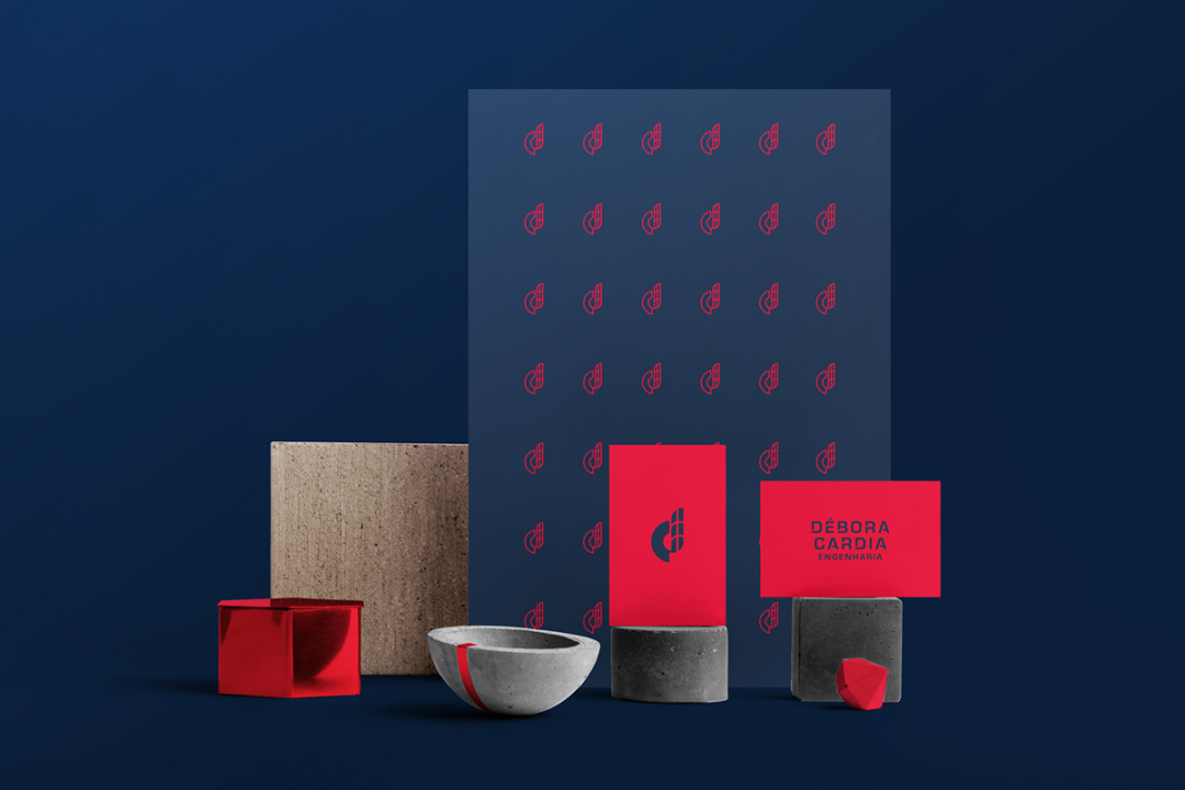 Débora Cardia 土木建筑公司品牌形象設計logo設計vi設計,字母dc+大樓圖形 Débora Cardia 土木建筑公司品牌形象設計logo設計vi設計,字母dc+大樓圖形