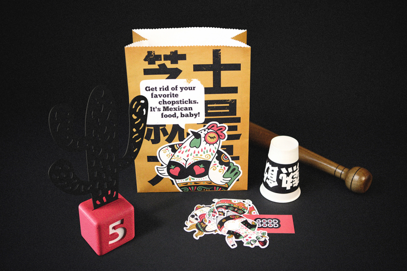 Good Good墨西哥休閑餐飲品牌設(shè)計(jì)，“中國皮影風(fēng)”插畫元素設(shè)計(jì)