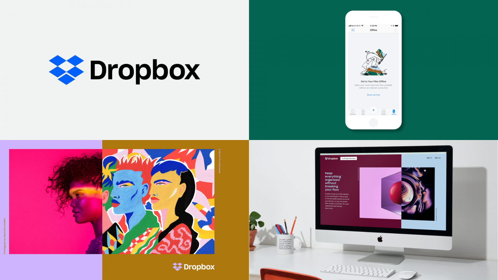 “創造者”品牌原型視覺形象設計：Dropbox-云存儲品牌logo-vi視覺設計
