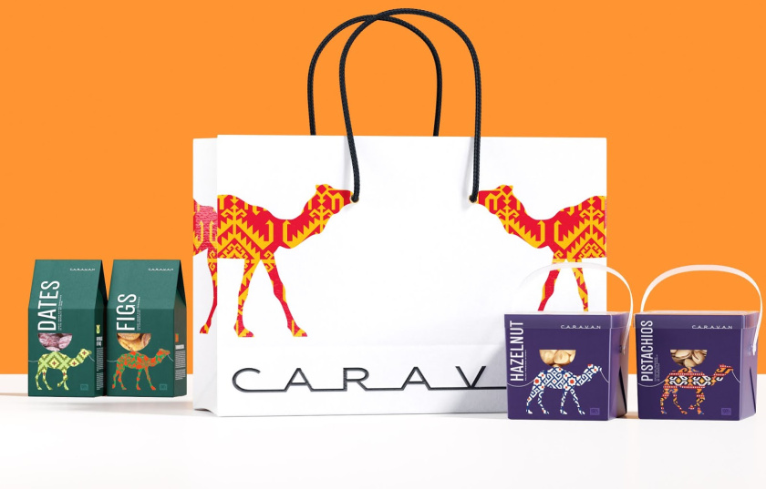  Caravan 堅果和干果品牌包裝設(shè)計“駱駝”主視覺形象