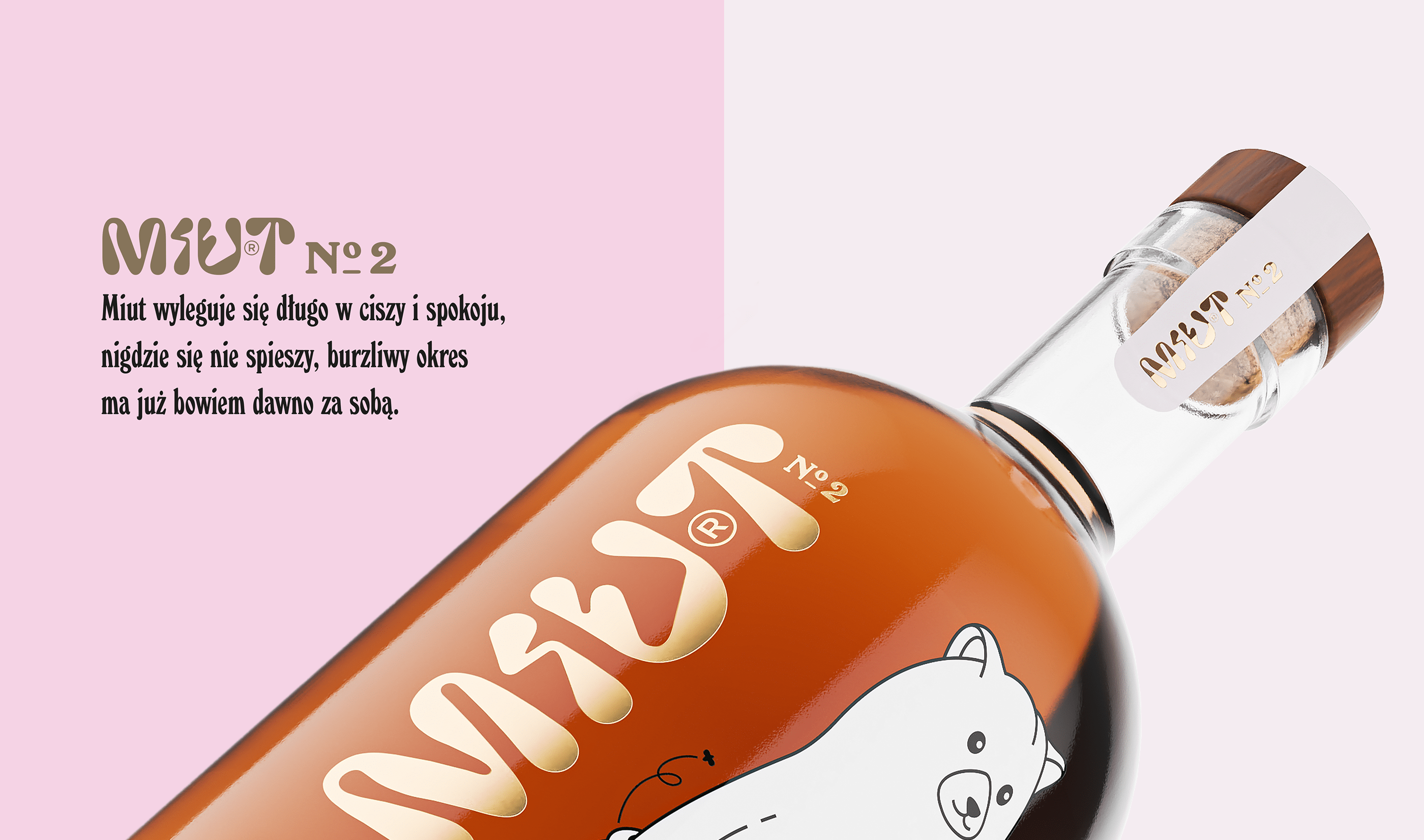 Miut 蜂蜜酒品牌包裝設計,一只拿著蜂巢的熊插畫 Miut 蜂蜜酒品牌包裝設計,一只拿著蜂巢的熊插畫