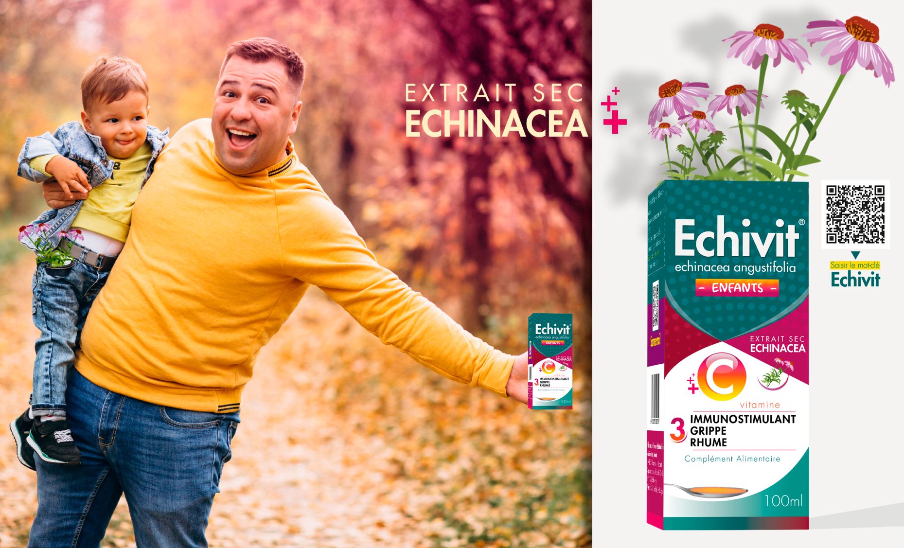 Ecivit OTC藥品包裝設計，突出品牌與交叉色塊版式