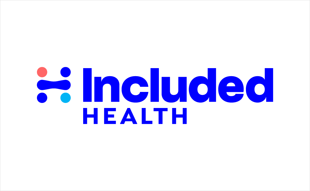 Included Health在線虛擬醫療科技公司logo設計，基因元素+四個小圓點組成H字母