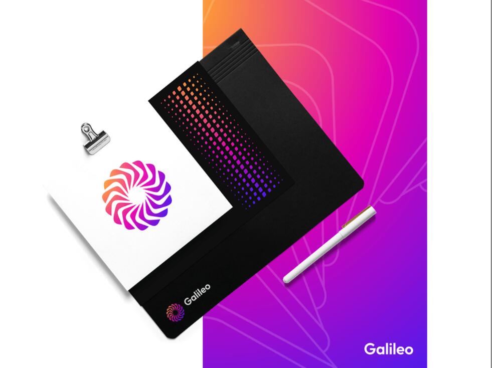 Galileo 人工智能初創公司logo設計vi設計，酷炫科技風格