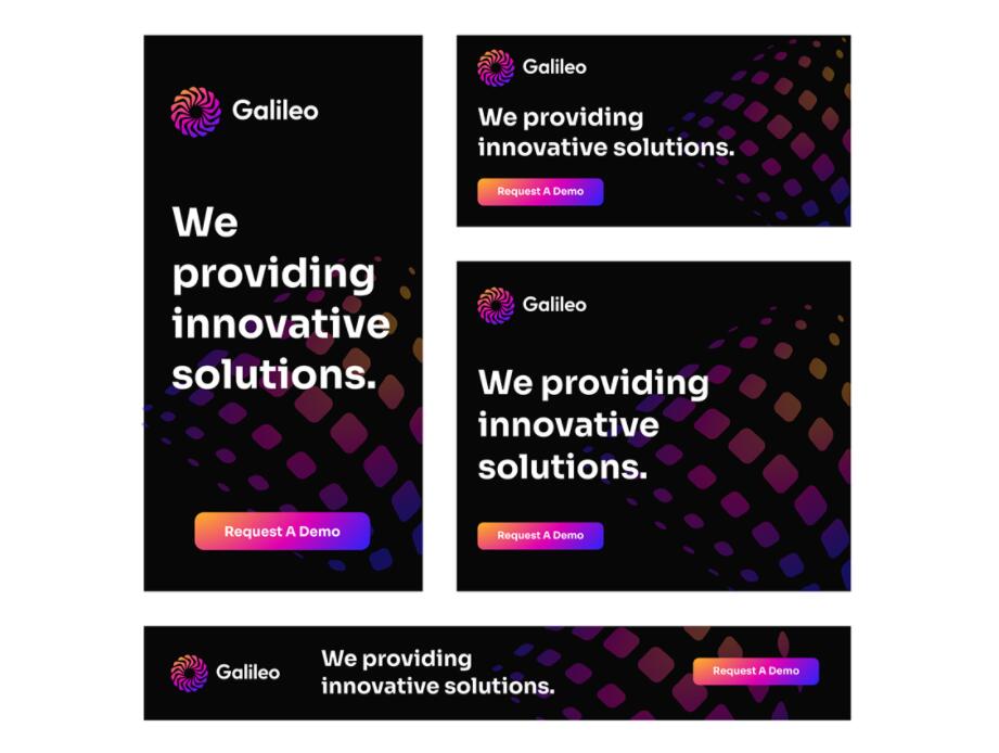 Galileo 人工智能初創公司logo設計vi設計，酷炫科技風格