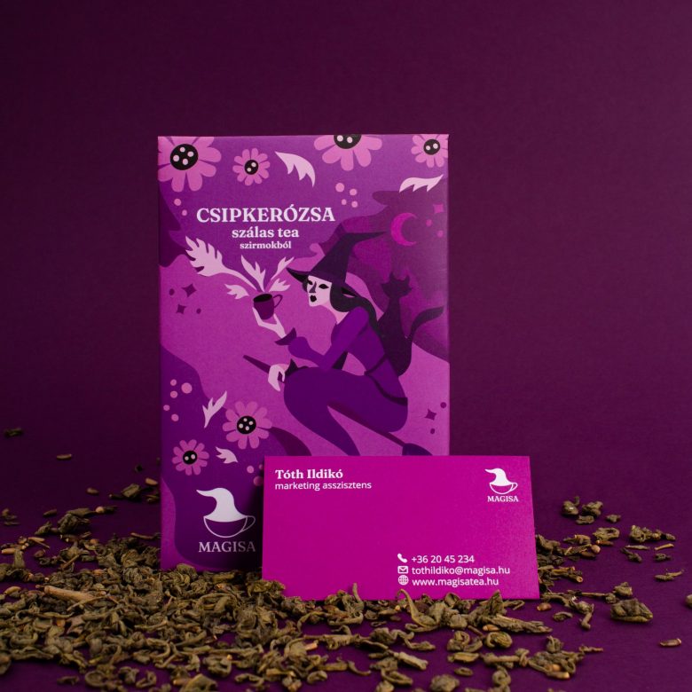 Magisa年輕女士涼茶包裝設計“算命的女巫”插畫