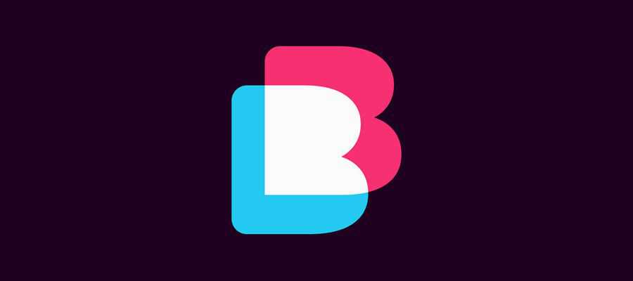 簡潔高效logo設計靈感-2個字母B疊加
