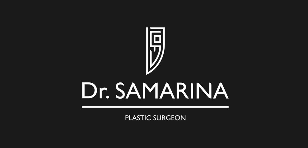 Dr.samarina 美容整形診所醫(yī)院logo設(shè)計(jì)，“字母DSO+手術(shù)刀”圖形創(chuàng)意