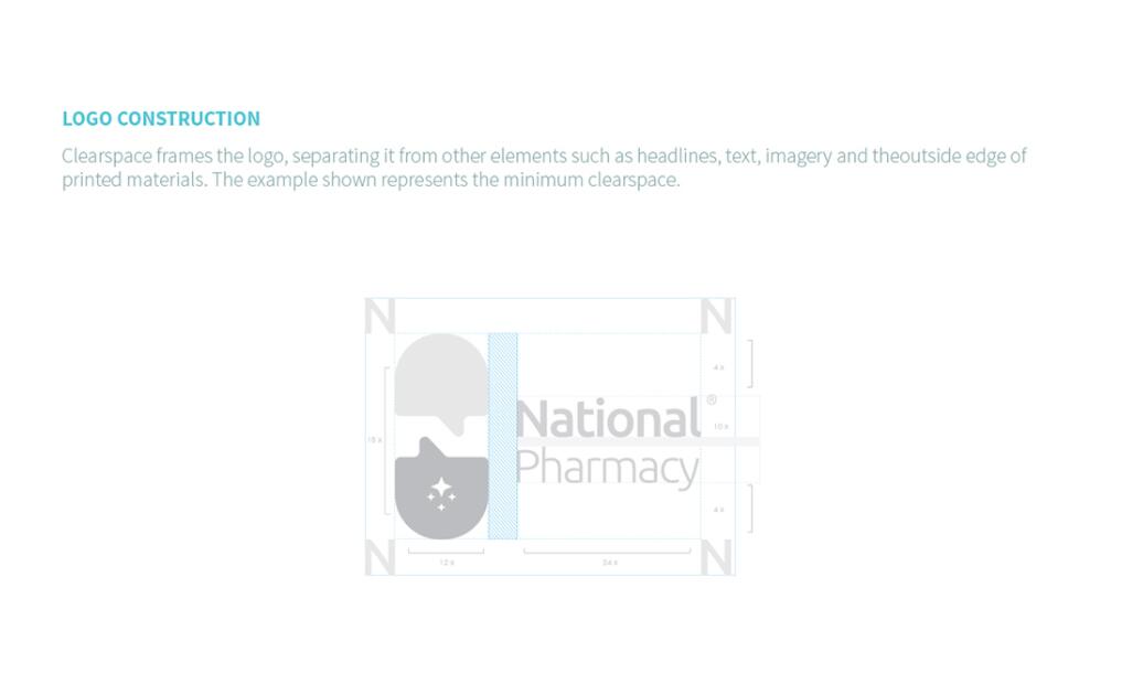 National Pharmacy 生物醫(yī)藥制藥公司logo設(shè)計(jì)“字母N切割膠囊“圖形