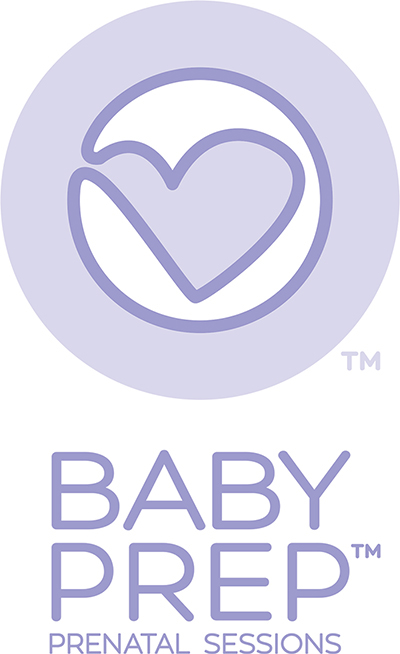 Baby Prep 孕婦產(chǎn)前醫(yī)療教育品牌形象logo設(shè)計“心+子宮內(nèi)嬰兒+孕婦”