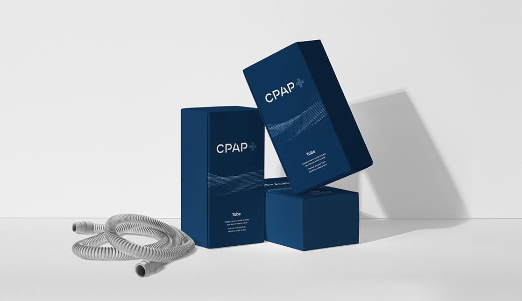 CPAP+睡眠呼吸暫停通氣治療醫(yī)療設(shè)備品牌logo設(shè)計(jì)視覺形象vi設(shè)計(jì)“圓點(diǎn)氣流”圖案