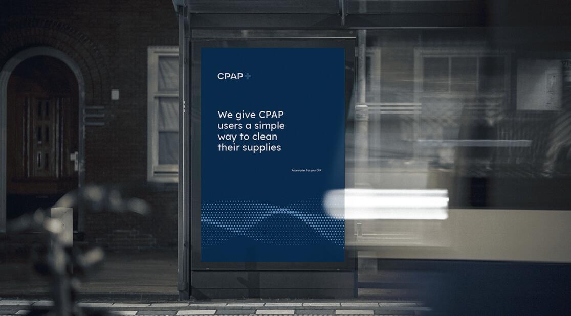 CPAP+睡眠呼吸暫停通氣治療醫(yī)療設(shè)備品牌logo設(shè)計(jì)視覺形象vi設(shè)計(jì)“圓點(diǎn)氣流”圖案