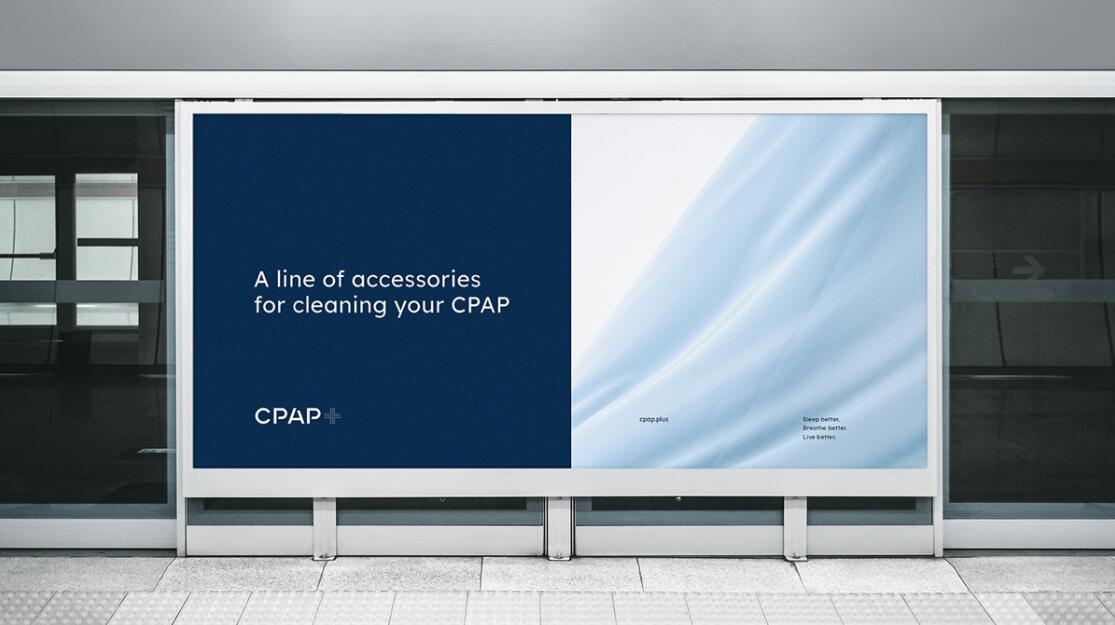 CPAP+睡眠呼吸暫停通氣治療醫(yī)療設(shè)備品牌logo設(shè)計(jì)視覺形象vi設(shè)計(jì)“圓點(diǎn)氣流”圖案