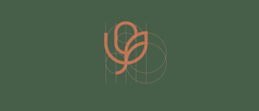 Oroface牙科牙齒矯正與口腔美容醫(yī)療診所logo設(shè)計(jì)vi設(shè)計(jì)，花朵字母logo+粉綠配色