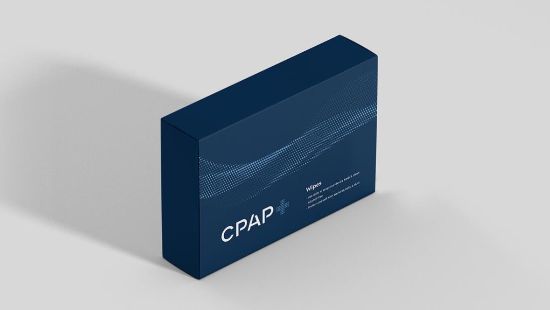 CPAP+睡眠呼吸暫停通氣治療醫(yī)療設(shè)備品牌logo設(shè)計(jì)視覺形象vi設(shè)計(jì)“圓點(diǎn)氣流”圖案