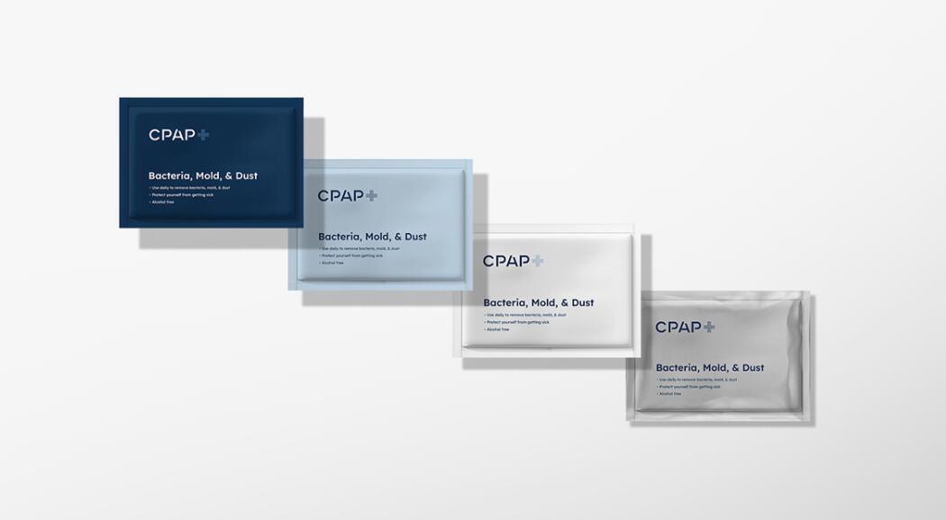 CPAP+睡眠呼吸暫停通氣治療醫(yī)療設(shè)備品牌logo設(shè)計(jì)視覺形象vi設(shè)計(jì)“圓點(diǎn)氣流”圖案