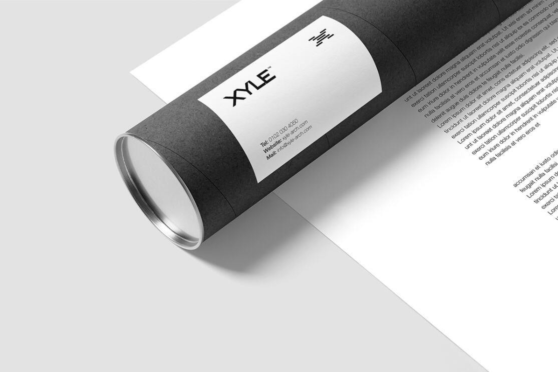 Xyle建筑設(shè)計公司logo設(shè)計品牌形象vis設(shè)計，x磚塊logo與超酷黑白漸變vi風