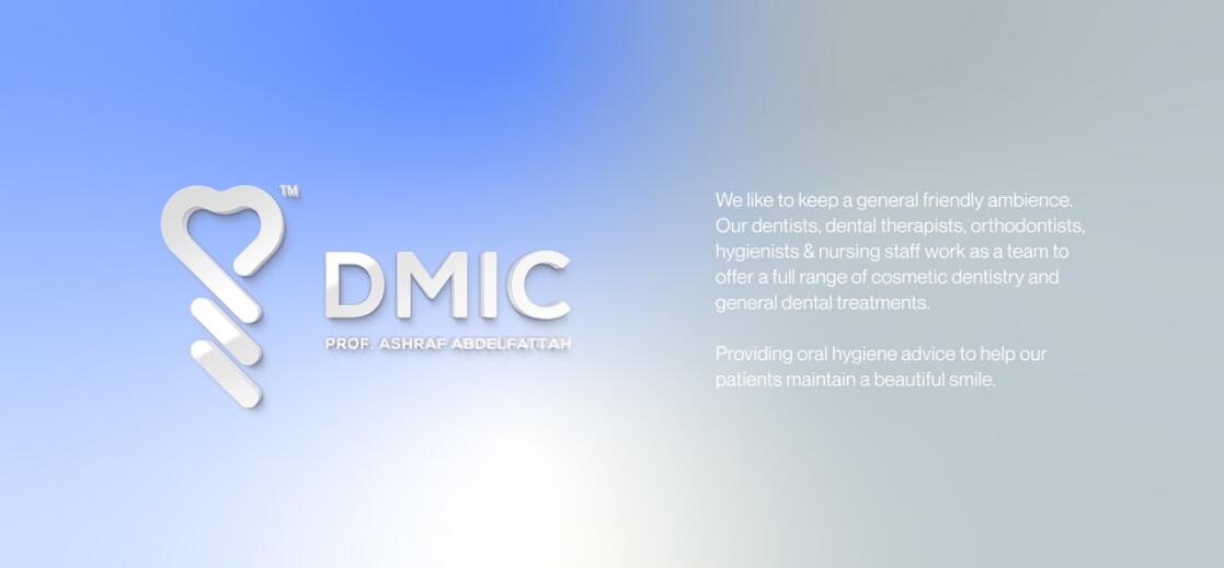 DMIC 亞科診所品牌logo-vi設計，明亮輕藍紫色搭配略灰色