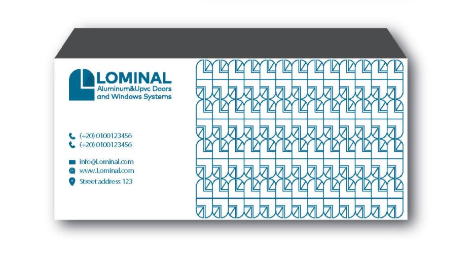 Lominal 門窗系統(tǒng)品牌vi形象設(shè)計logo設(shè)計，字母L+門窗識別屬性-名片設(shè)計