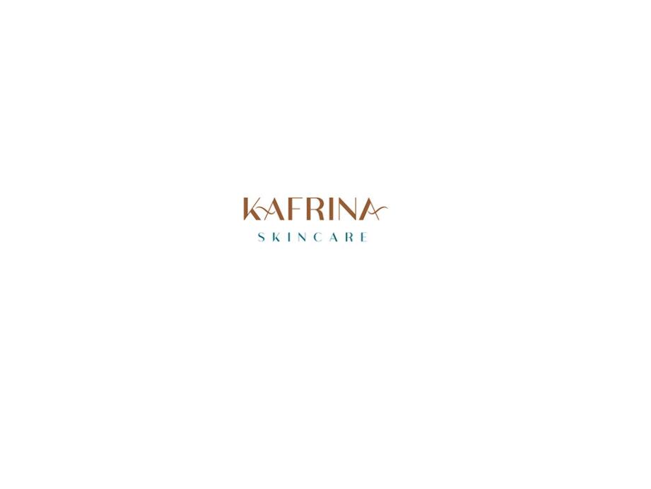 KAFRINA美容護(hù)膚產(chǎn)品品牌logo/vi/，雙A字母+橢圓形品牌形象識(shí)別