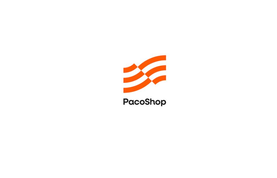 Paco Shop 進(jìn)口電子數(shù)碼商品商店品牌logo設(shè)計“線條國旗”元素