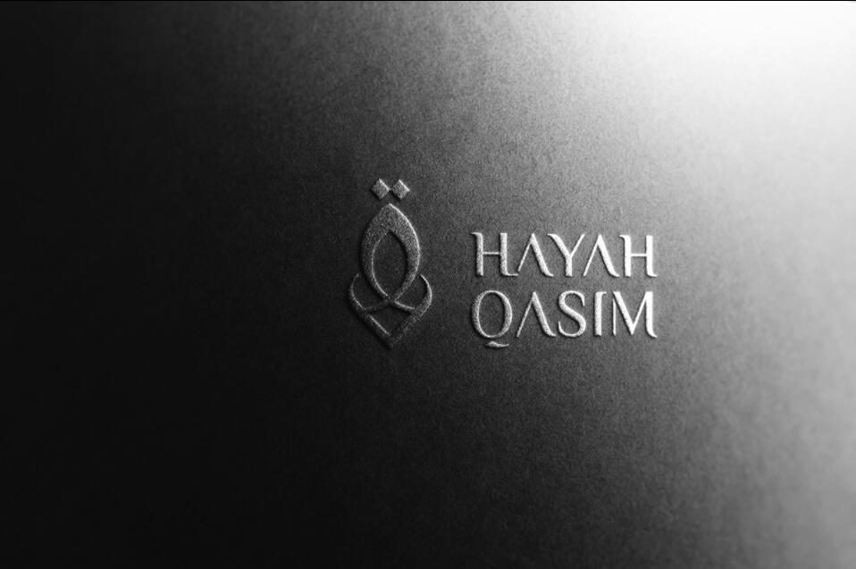 Hayah Qasim 微整形美容保健機構logo設計vi設計，優雅藝術尊貴風格