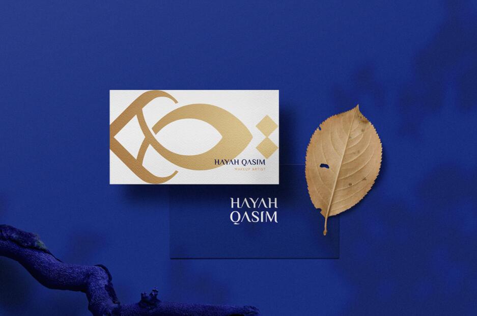 Hayah Qasim 微整形美容保健機構logo設計vi設計，優雅藝術尊貴風格