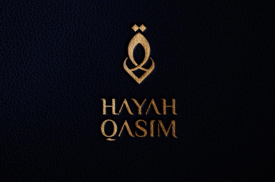 Hayah Qasim 微整形美容保健機構logo設計vi設計，優雅藝術尊貴風格
