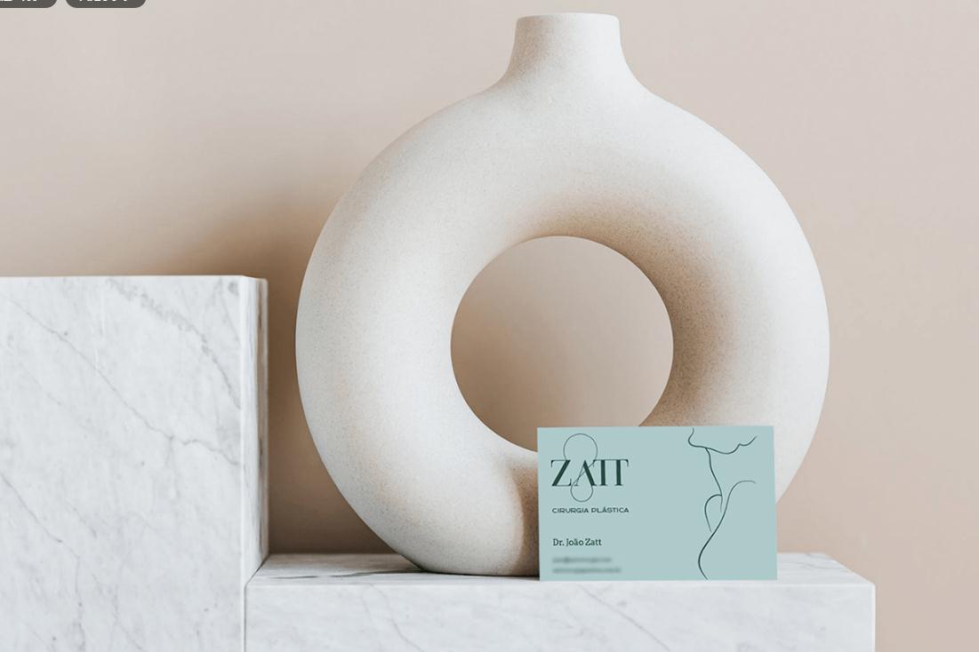 Zatt 美容整形外科診所logo設(shè)計(jì)vi設(shè)計(jì)，綠金配色清新精致風(fēng)格