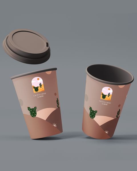 Cactus 咖啡店品牌視覺形象識(shí)別vi設(shè)計(jì)logo設(shè)計(jì)“沙漠元素形狀”