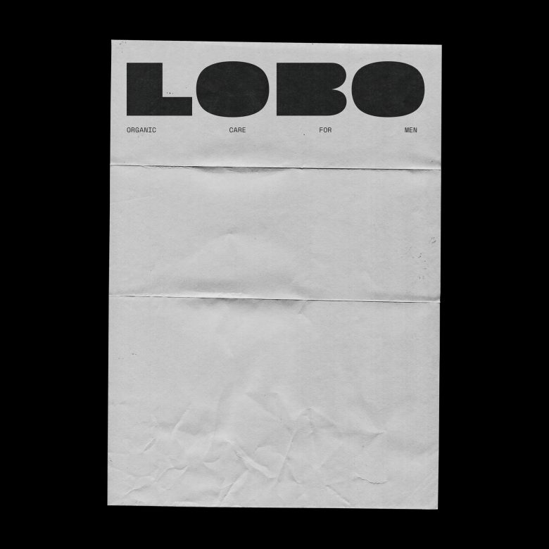 LOBO 男性有機(jī)護(hù)膚化妝品品牌logo設(shè)計(jì)包裝設(shè)計(jì)，黑灰粗體字風(fēng)格