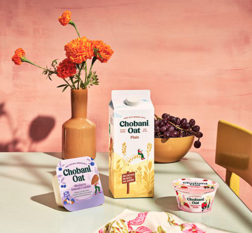 chobani.oat 燕麥牛奶乳制品包裝設(shè)計(jì)，清新燕麥插畫(huà)