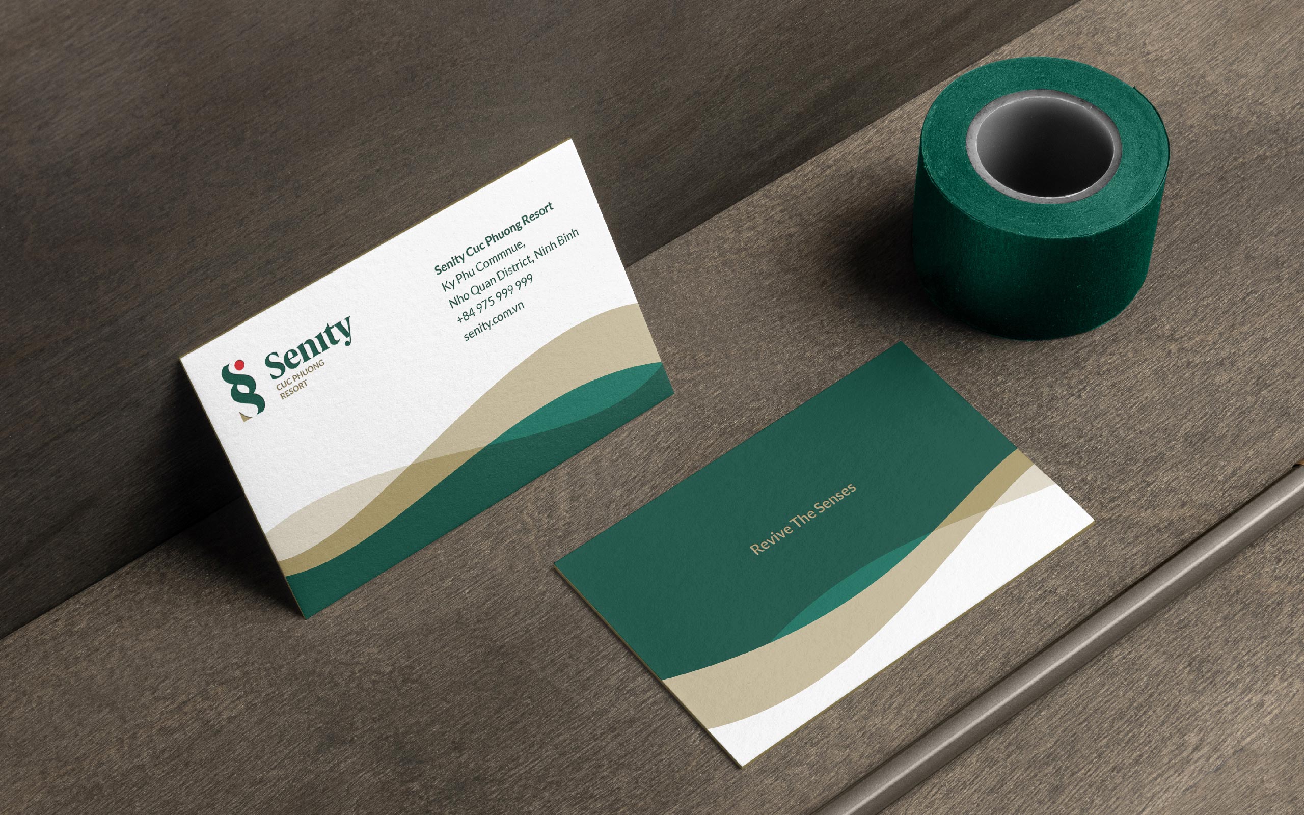 Senity 越南礦物溫泉日式度假村酒店品牌形象設計-logo&vi設計，雙s字母組成無限符號
