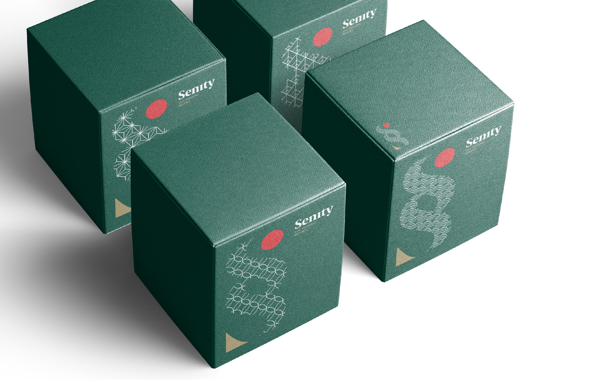 Senity 越南礦物溫泉日式度假村酒店品牌形象設計-logo&vi設計，雙s字母組成無限符號