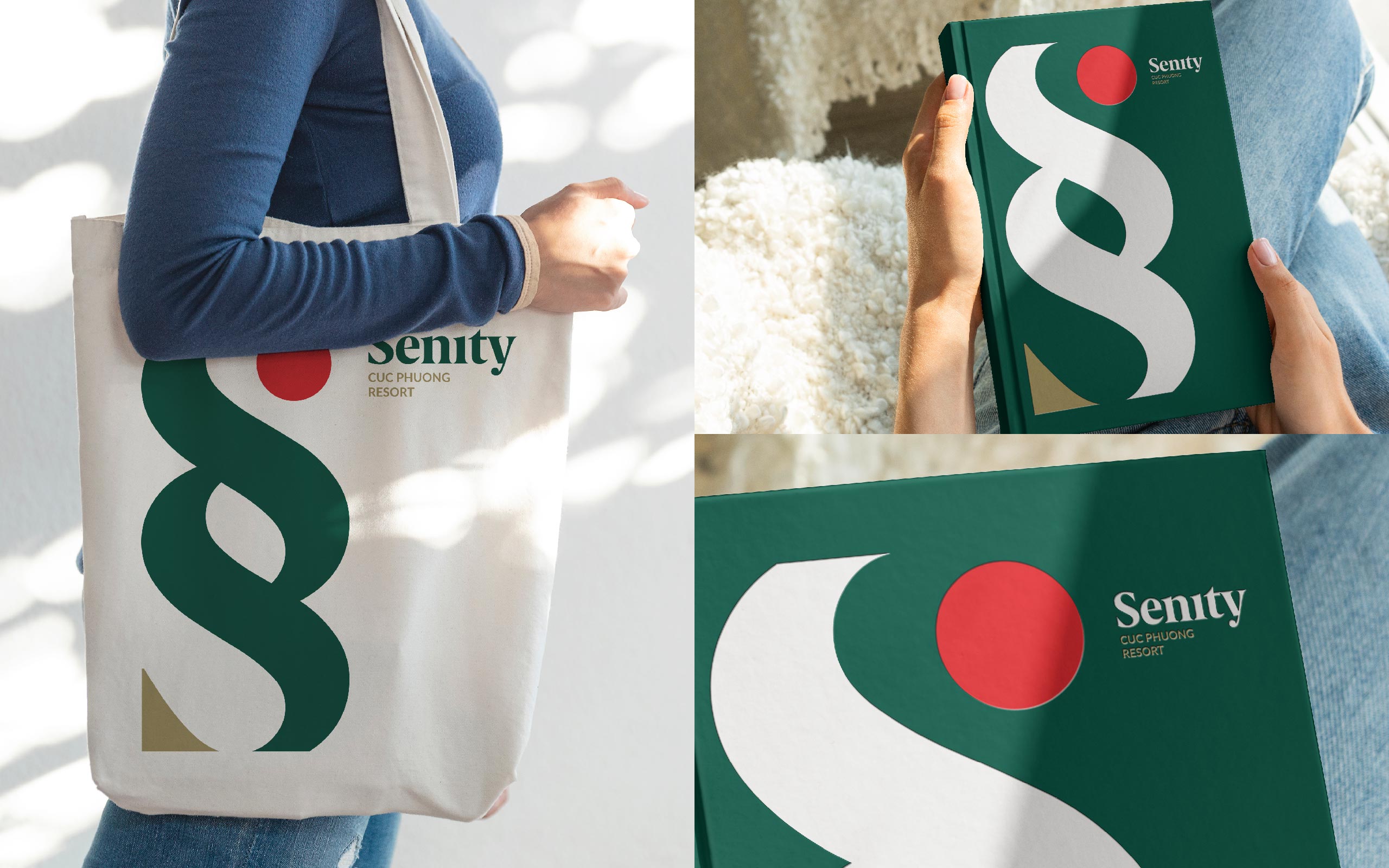 Senity 越南礦物溫泉日式度假村酒店品牌形象設計-logo&vi設計，雙s字母組成無限符號